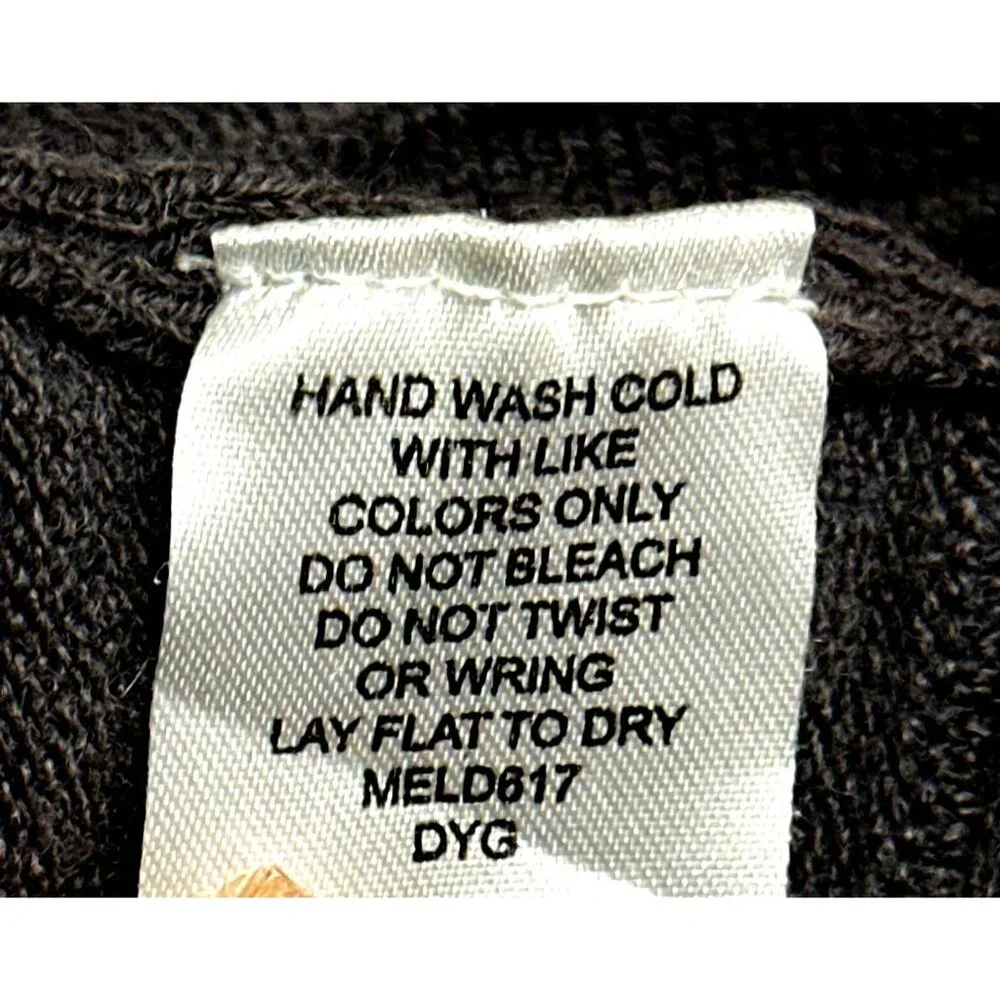 Allison Brittney Small Gray Textured Knit Long Sleeve Dress Soft Glam Open Back - Picture 8 of 10